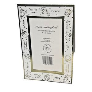 Photo Greeting Cards Holiday 4‎ x 6 Photo Size  Unboxed 20 Gold Metallic/White